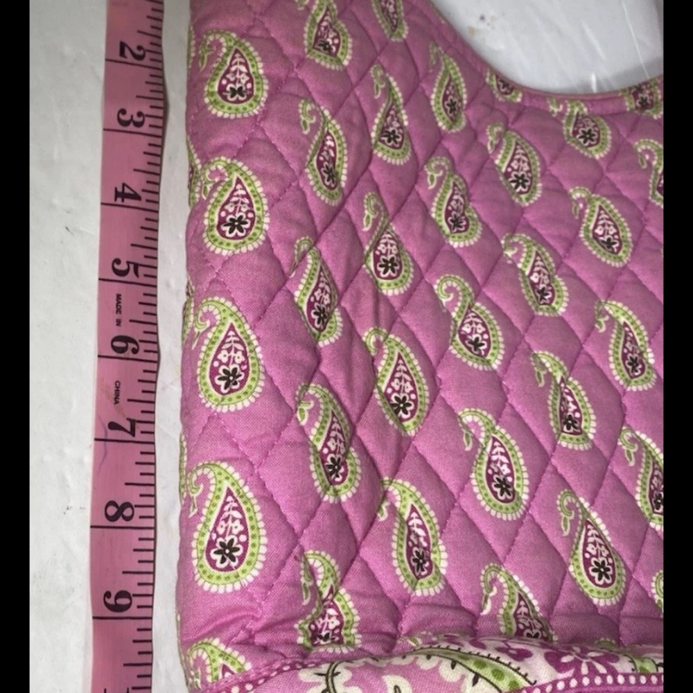 Vera Bradley Quilted Paisley Bermuda Pink Tote Bag Retired Handbag Purse - Picture 12 of 16
